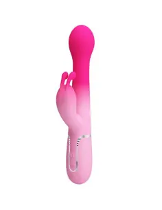 PRETTY LOVE DEJON VIBRADOR RABBIT 3 EN 1 MULTIFUNCION ROSA 2