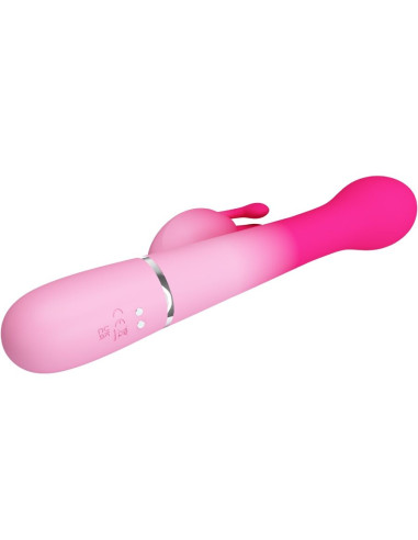 PRETTY LOVE DEJON VIBRADOR RABBIT 3 EN 1 MULTIFUNCION ROSA