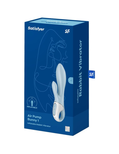 SATISFYER AIR PUMP BUNNY 1 VIBRADOR INFLABLE RABBIT AZUL