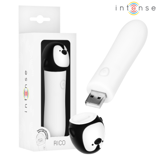 INTENSE RICO BALA VIBRADORA PINGUINO RECARGABLE USB 10 X 22 CM