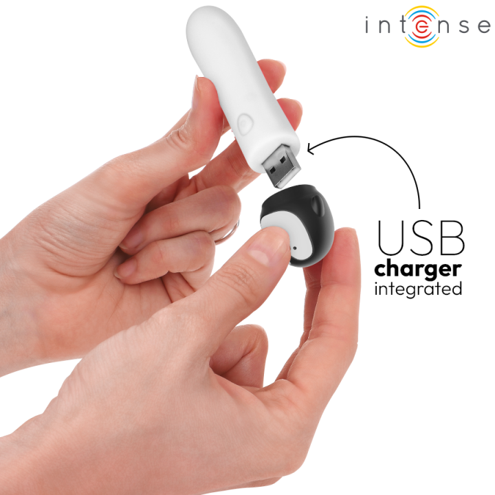 INTENSE RICO BALA VIBRADORA PINGUINO RECARGABLE USB 10 X 22 CM
