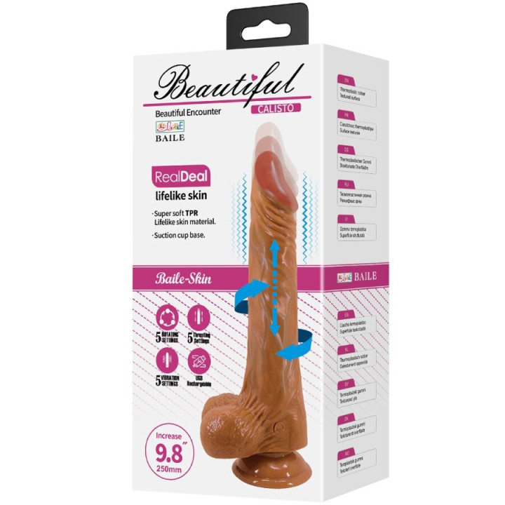 BAILE CALISTO DILDO REALISTICO 25 CM NATURAL