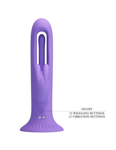 PRETTY LOVE KILLMOULIS VIBRADOR RABBIT 12 MODOS DE VIBRACION MORADO