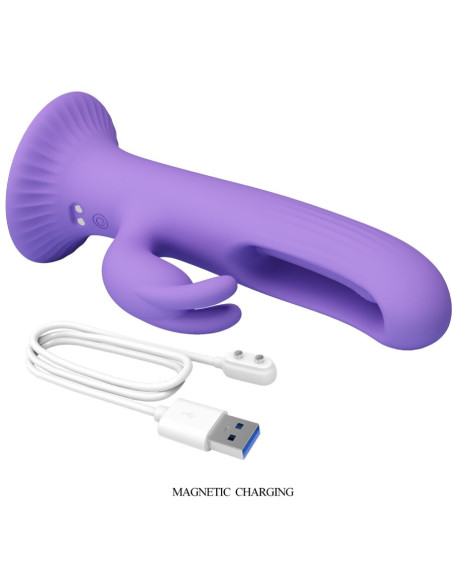 PRETTY LOVE KILLMOULIS VIBRADOR RABBIT 12 MODOS DE VIBRACION MORADO