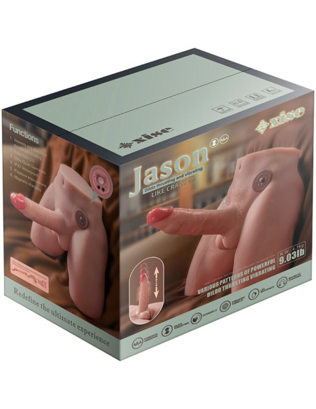 XISE JASON MASTURBADOR DILDO REALISTICO CON THRUSTING Y VIBRACION 17 CM XISE JASON MASTURBADOR DILDO REALISTICO CON THRUSTING Y VIBRACION 17 CM