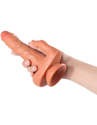 SHEQU JULIAN DILDO Y ESTIMULADOR DE CLITORIS CON VIBRACION Y CONTROL REMOTO 16 CM