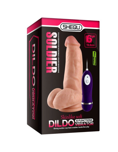 SHEQU SOLDIER DILDO VIBRADOR CON CONTROL REMOTO 16 CM