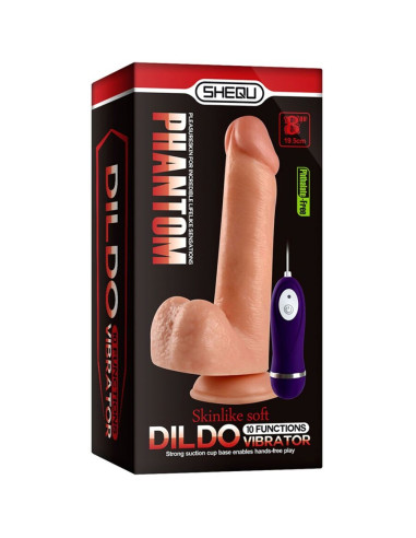 SHEQU PHANTOM DILDO VIBRADOR CON CONTROL REMOTO 20 CM