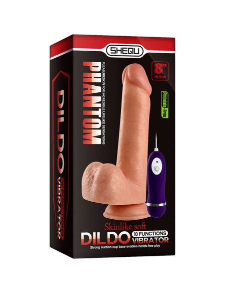 SHEQU PHANTOM DILDO VIBRADOR CON CONTROL REMOTO 20 CM SHEQU PHANTOM DILDO VIBRADOR CON CONTROL REMOTO 20 CM