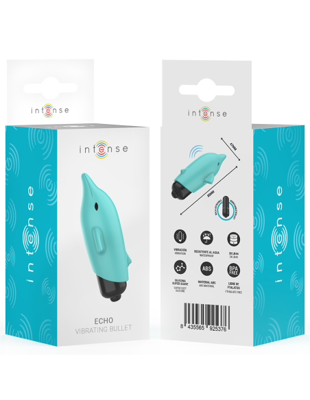 INTENSE ECHO BALA VIBRADORA DELFIN AZUL 8 X 47 CM INTENSE ECHO BALA VIBRADORA DELFIN AZUL 8 X 47 CM