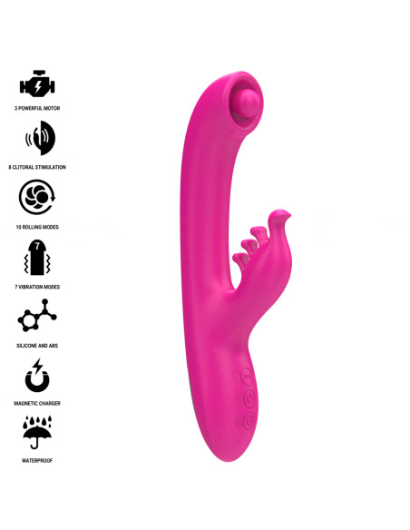 INTENSE CHRISTINA VIBRADOR MULTIFUNCION RABBIT 225 CM ROSA INTENSE CHRISTINA VIBRADOR MULTIFUNCION RABBIT 225 CM ROSA