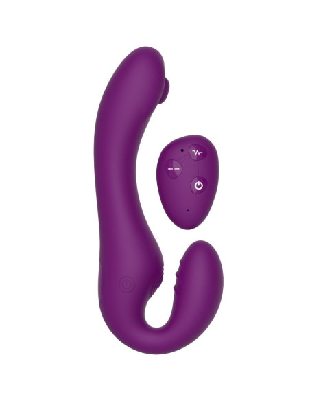 XOCOON STRAPLESS STRAP ON VIBRADOR 2 EN 1 CON CONTROL REMOTO MORADO XOCOON STRAPLESS STRAP ON VIBRADOR 2 EN 1 CON CONTROL REMOTO MORADO