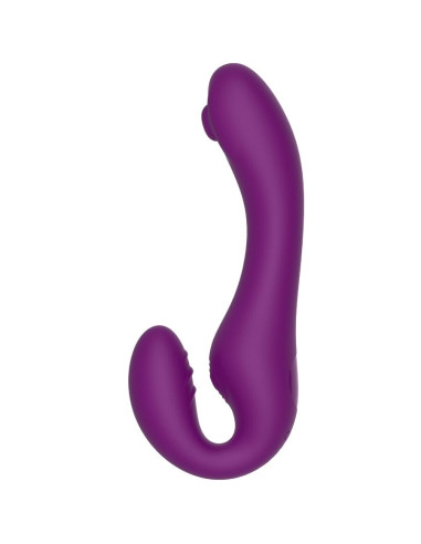 XOCOON STRAPLESS STRAP ON VIBRADOR 2 EN 1 CON CONTROL REMOTO MORADO