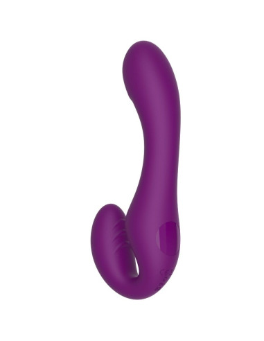 XOCOON STRAPLESS STRAP ON VIBRADOR 2 EN 1 CON CONTROL REMOTO MORADO