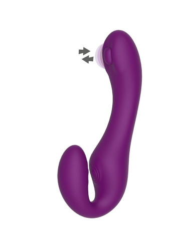 XOCOON STRAPLESS STRAP ON VIBRADOR 2 EN 1 CON CONTROL REMOTO MORADO