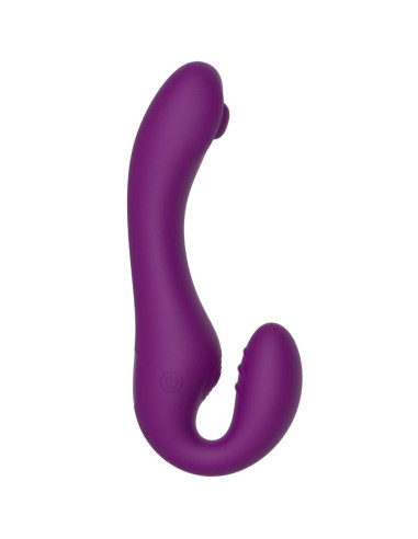 XOCOON STRAPLESS STRAP ON VIBRADOR 2 EN 1 CON CONTROL REMOTO MORADO