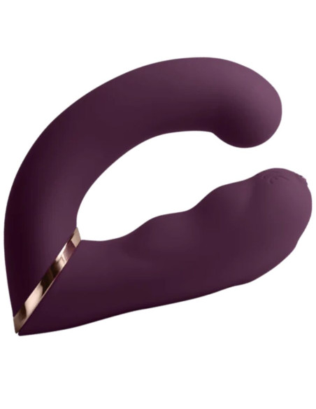 ROCKS OFF GEMINI VIBRADOR DUAL PUNTO G Y ESTIMULADOR CLITORIS MORADO