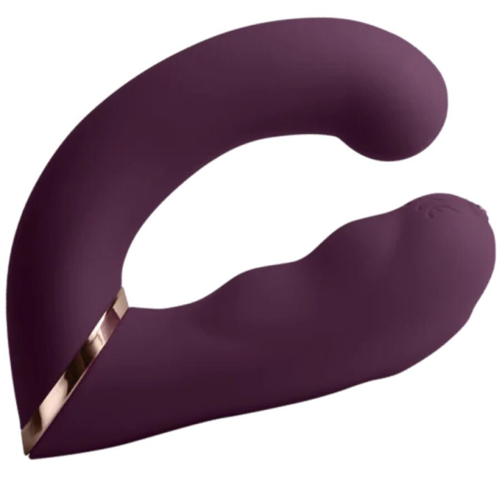 ROCKS OFF GEMINI VIBRADOR DUAL PUNTO G Y ESTIMULADOR CLITORIS MORADO
