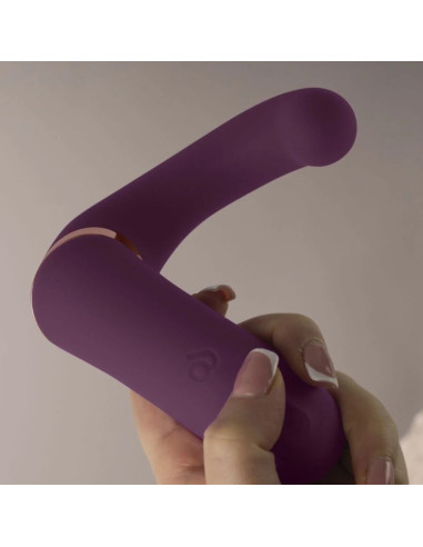 ROCKS OFF GEMINI VIBRADOR DUAL PUNTO G Y ESTIMULADOR CLITORIS MORADO