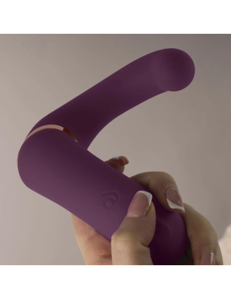 ROCKS OFF GEMINI VIBRADOR DUAL PUNTO G Y ESTIMULADOR CLITORIS MORADO