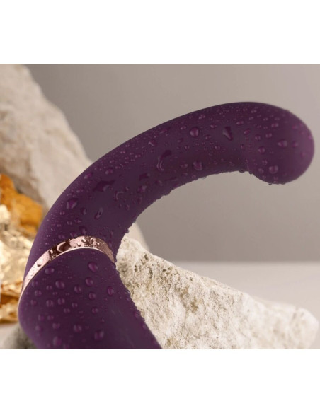 ROCKS OFF GEMINI VIBRADOR DUAL PUNTO G Y ESTIMULADOR CLITORIS MORADO