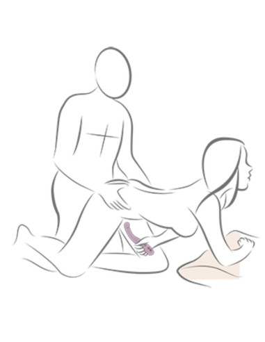 ROCKS OFF GEMINI VIBRADOR DUAL PUNTO G Y ESTIMULADOR CLITORIS MORADO