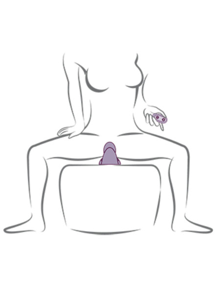 ROCKS OFF RUBY GLOW VIBRADOR SIT ON MORADO