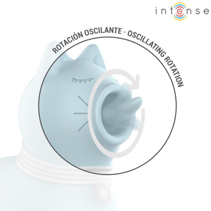 INTENSE DUCHESS ESTIMULADOR CON LENGUA ROTATIVA 360º AZUL