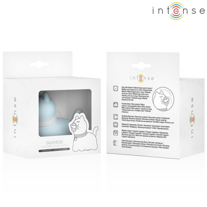 INTENSE DUCHESS ESTIMULADOR CON LENGUA ROTATIVA 360º AZUL