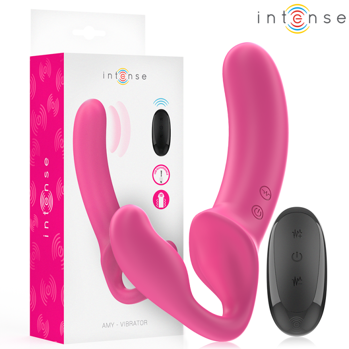 INTENSE AMY VIBRADOR DOBLE 20 CM ROSA CONTROL REMOTO