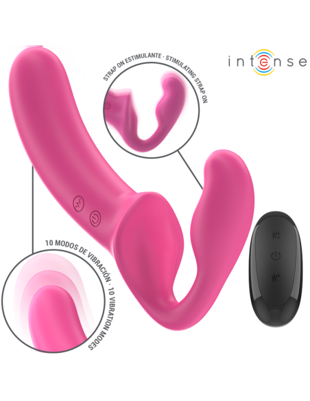 INTENSE AMY VIBRADOR DOBLE 20 CM ROSA CONTROL REMOTO INTENSE AMY VIBRADOR DOBLE 20 CM ROSA CONTROL REMOTO