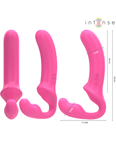 INTENSE AMY VIBRADOR DOBLE 20 CM ROSA CONTROL REMOTO