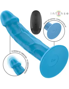 INTENSE PHOEBE VIBRADOR REALISTICO 10 VIBRACIONES AZUL CONTROL REMOTO 2