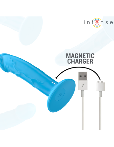 INTENSE PHOEBE VIBRADOR REALISTICO 10 VIBRACIONES AZUL CONTROL REMOTO
