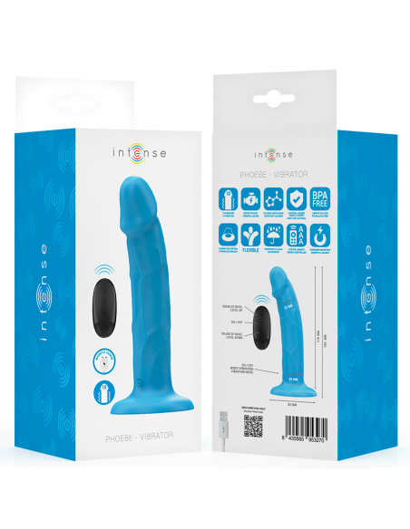 INTENSE PHOEBE VIBRADOR REALISTICO 10 VIBRACIONES AZUL CONTROL REMOTO INTENSE PHOEBE VIBRADOR REALISTICO 10 VIBRACIONES AZUL CONTROL REMOTO