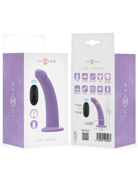 INTENSE EDDIE VIBRADOR 175 CM 10 VIBRACIONES MORADO CONTROL REMOTO INTENSE EDDIE VIBRADOR 175 CM 10 VIBRACIONES MORADO CONTROL REMOTO