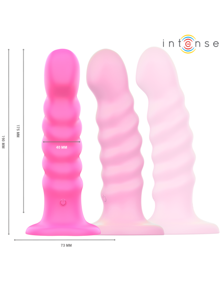 INTENSE CINDY VIBRADOR TALLA L DISENO EN ESPIRAL 10 VIBRACIONES ROSA CONTROL REMOTO