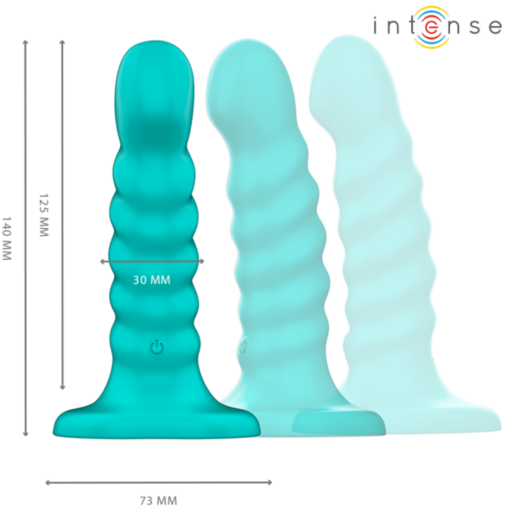 INTENSE BUFFY VIBRADOR TALLA S DISENO EN ESPIRAL 10 VIBRACIONES AZUL CONTROL REMOTO
