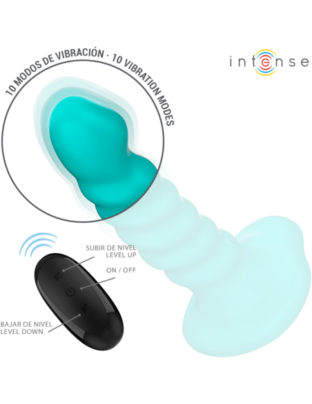 INTENSE BUFFY VIBRADOR TALLA S DISENO EN ESPIRAL 10 VIBRACIONES AZUL CONTROL REMOTO INTENSE BUFFY VIBRADOR TALLA S DISENO EN ESPIRAL 10 VIBRACIONES AZUL CONTROL REMOTO