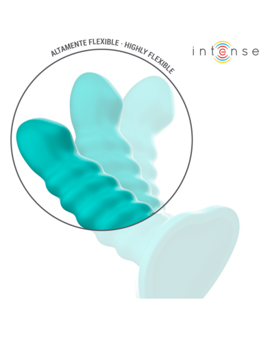 INTENSE BUFFY VIBRADOR TALLA S DISENO EN ESPIRAL 10 VIBRACIONES AZUL CONTROL REMOTO