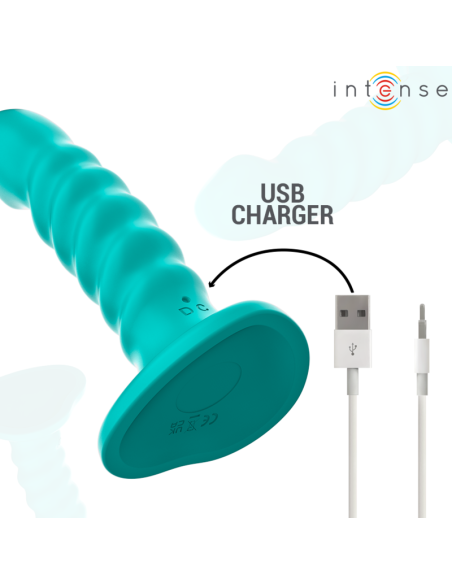 INTENSE BUFFY VIBRADOR TALLA S DISENO EN ESPIRAL 10 VIBRACIONES AZUL CONTROL REMOTO INTENSE BUFFY VIBRADOR TALLA S DISENO EN ESPIRAL 10 VIBRACIONES AZUL CONTROL REMOTO