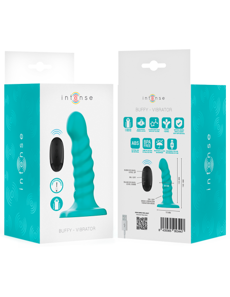INTENSE BUFFY VIBRADOR TALLA S DISENO EN ESPIRAL 10 VIBRACIONES AZUL CONTROL REMOTO INTENSE BUFFY VIBRADOR TALLA S DISENO EN ESPIRAL 10 VIBRACIONES AZUL CONTROL REMOTO