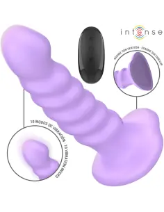 INTENSE BRENDA VIBRADOR TALLA M DISENO EN ESPIRAL 10 VIBRACIONES MORADO CONTROL REMOTO 2