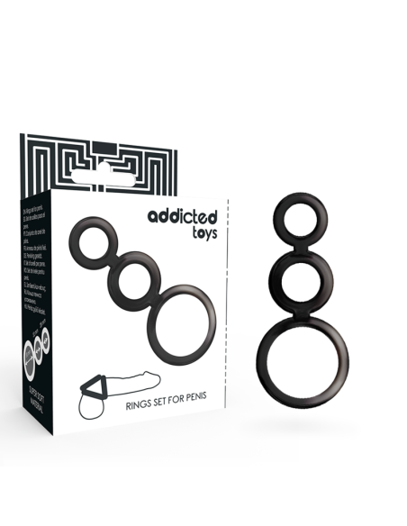 ADDICTED TOYS SET ANILLOS PENE Y TESTACULOS AHUMADO