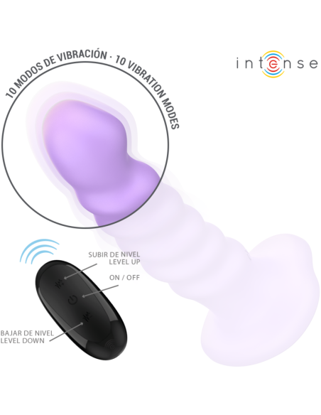 INTENSE BRENDA VIBRADOR TALLA M DISENO EN ESPIRAL 10 VIBRACIONES MORADO CONTROL REMOTO INTENSE BRENDA VIBRADOR TALLA M DISENO EN ESPIRAL 10 VIBRACIONES MORADO CONTROL REMOTO