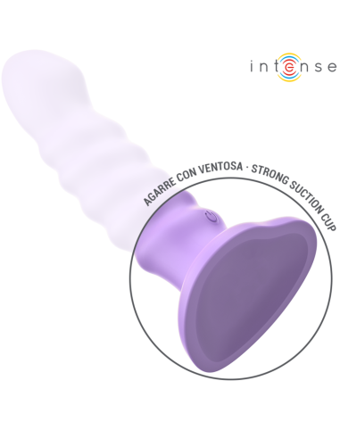 INTENSE BRENDA VIBRADOR TALLA M DISENO EN ESPIRAL 10 VIBRACIONES MORADO CONTROL REMOTO