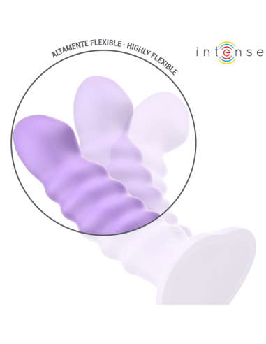 INTENSE BRENDA VIBRADOR TALLA M DISENO EN ESPIRAL 10 VIBRACIONES MORADO CONTROL REMOTO