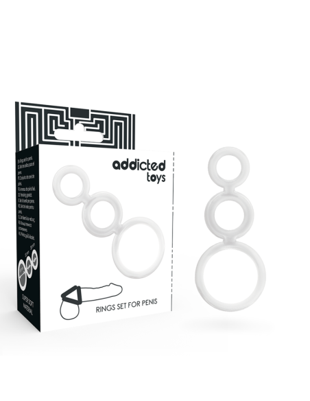 ADDICTED TOYS SET ANILLOS PENE Y TESTACULOS CLEAR