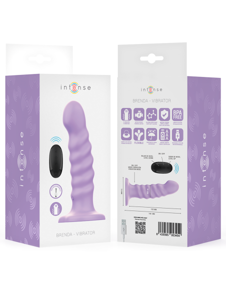 INTENSE BRENDA VIBRADOR TALLA M DISENO EN ESPIRAL 10 VIBRACIONES MORADO CONTROL REMOTO INTENSE BRENDA VIBRADOR TALLA M DISENO EN ESPIRAL 10 VIBRACIONES MORADO CONTROL REMOTO