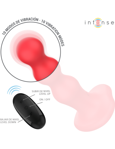 INTENSE CODY VIBRADOR CON VENTOSA ROJO CONTROL REMOTO